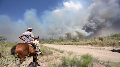 El avance de los incendios que castigan a Mendoza