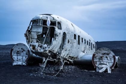 El avión estrellado