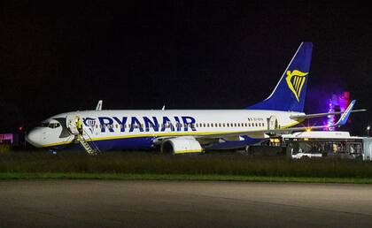 El avión de Ryanair en el aeropuerto de Palma de Mallorca
