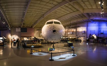 El avión, exhibido en el museo