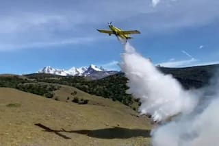 Desde hace tres días, arde un sector del Parque Nacional Los Glaciares