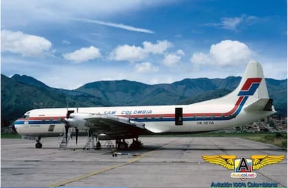 El avión HK-1274 de la Sociedad Aeronáutica de Medellín