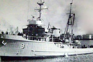 El Aviso ARA Alférez Sobral, atacado con misiles por aviones británicos en la Guerra de Malvinas