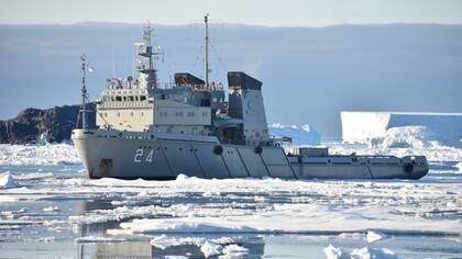 El aviso ARA Islas Malvinas zarpará del puerto de Comodoro Rivadavia a las 3 de la mañana