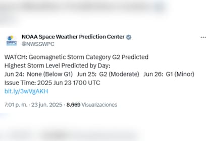 El aviso de las autoridades meteorológicas sobre las auroras boreales en EE.UU.