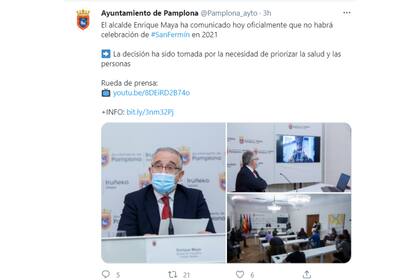 El ayuntamiento de Pamplona oficializó la medida