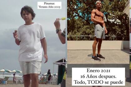 El azafato de Bienvenidos a bordo, Bautista Aráneo, mostró cómo cambió su físico en 16 años.