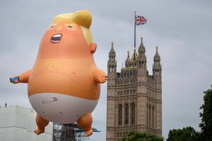 El sarcástico globo con la figura del expresidente en pañales volverá a inflarse en Londres