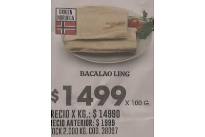 El bacalao noruego en las góndolas