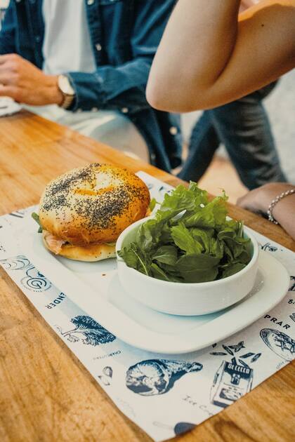 El bagel de Gourmand es ideal para un buen almuerzo.