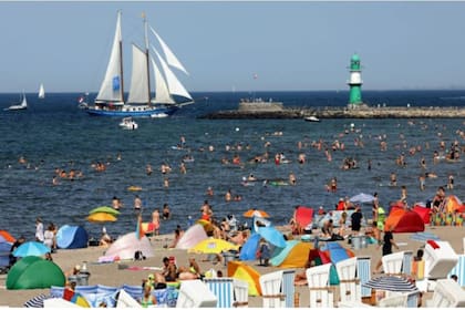 El balneario Warnemünde, a orillas del Báltico en el estado alemán de Mecklemburgo-Pomerania Occidental, uno de los preferidos