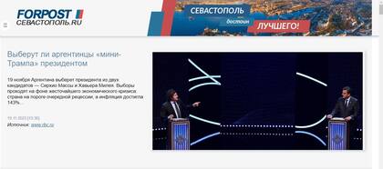 El balotaje presidencial en los medios rusos.