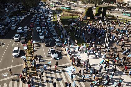 El banderazo del 19S en el Obelisco