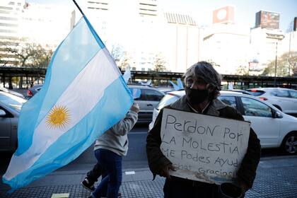 El banderazo en el Obelisco