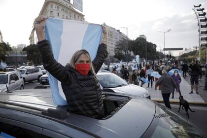 El banderazo en Santa Fue tuvo su fuerte réplica en Buenos Aires. Con el Obelisco como punto de encuentro