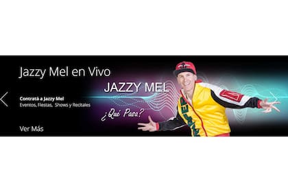 El banner de la productora Now Producciones en el que Jazzy Mel ofrece sus shows