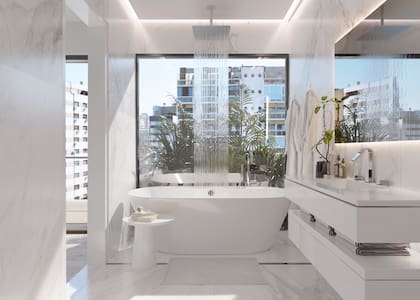 El baño con vistas abiertas, fiel a la tendencia que se impone tras la pandemia