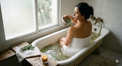 El baño de descarga y renovación para hacer durante el eclipse lunar total