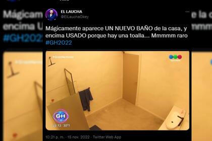 El baño fue hallado por un usuario de redes (Captura Twitter)