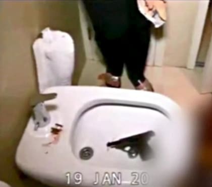 El baño real del piso 13 de la torre Le Parc