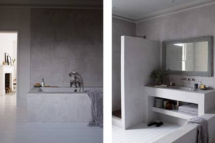 El baño reciclado sigue la misma premisa que el resto de la casa: “sencillez, confort y elegancia”, según describe el dueño.