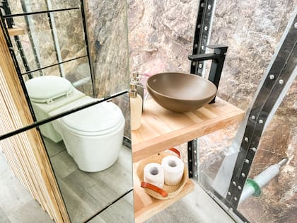 El baño seco, no apto para quienes sufren de vértigo.