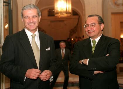 El banquero Carlos Fedrigotti y Manuel Rocha 