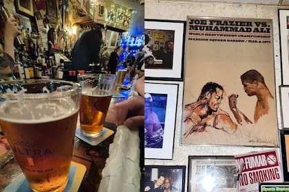 El bar refleja la trayectoria de su fundador, Jimmy Glenn, ligado al mundo del boxeo