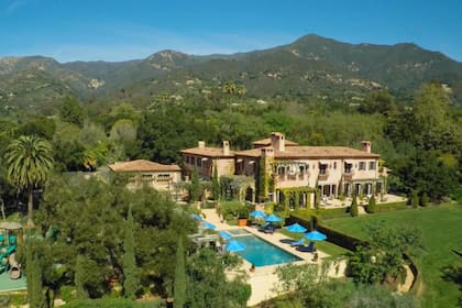 La mansión que Meghan y Harry adquirieron en Santa Bárbara, California. El príncipe Carlos hizo un aporte económico para comprar la lujosa propiedad