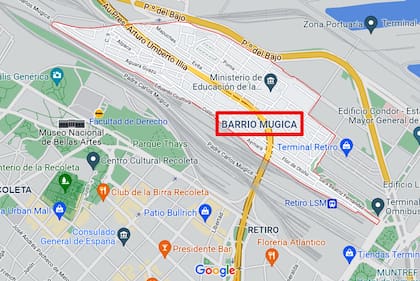 Donde antes no se veía nada, ahora se puede recorrer el Barrio Mugica virtualmente