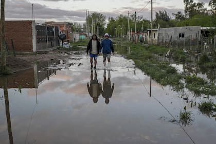 El barrio Puente Ezcurra de La Matanza afectado por las inundaciones