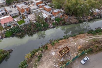 El barrio San Martín, lindero al Reconquista y a uno de los frigoríficos