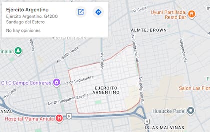 El barrio se encuentra al sur de la capital santiagueña