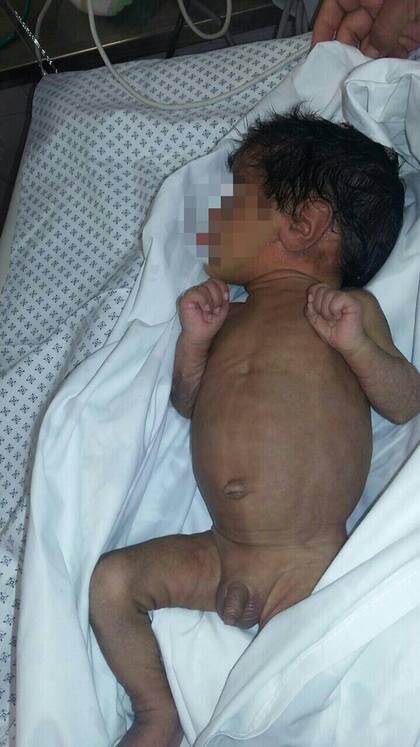 El bebe tiene apenas 28 días