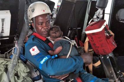 El bebe, Yudier Moreno, tiene menos de un año