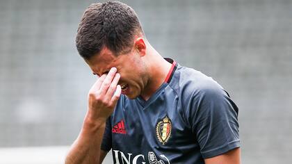 Eden Hazard se lesionó durante una práctica en Bruselas
