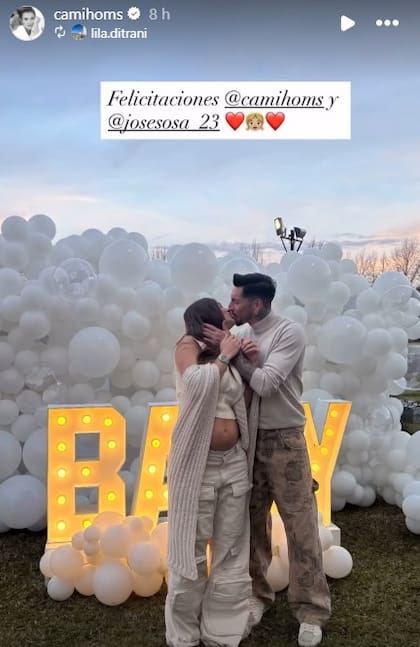 El beso entre Cami Homs y José Sosa