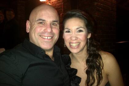 El Bicho Gómez junto a María Laura Zerillo, en otros tiempos...