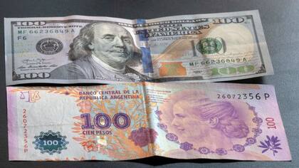 El billete de 100 pesos argentinos vale menos de 20 centavos de dólar
