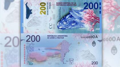El billete de 200 pesos será presentado en Puerto Madryn