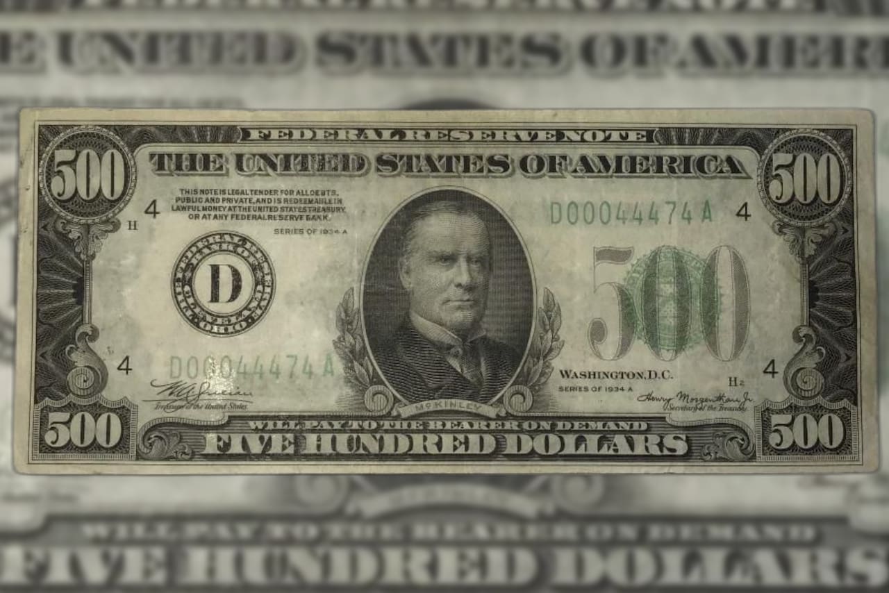 Así lucen los billetes de 500 dólares | Foto: La Nación Así lucen los billetes de 500 dólares | Foto: La Nación