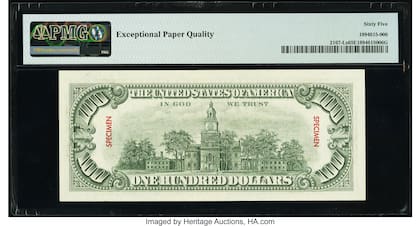 El billete de US$100 de 1974 fue vendido por US$4080