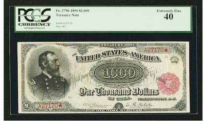 El billete, que superó los 3 millones de dólares, contaba con la calificación de "Extremely Fine 40" debido a su excelente estado de conservación