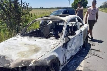 El BMW en el que circulaban Escalante y Morello fue hallado quemado el domingo pasado en la localidad de Abasto, partido de La Plata