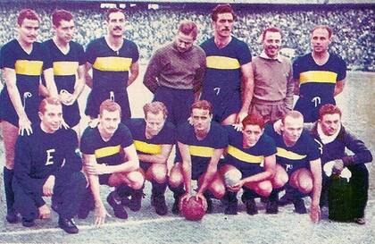 El Boca campeón de la Copa Competencia Británica de 1945.