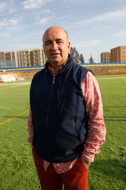 El Bocha Ponce, en el entrenamiento de la selección argentina