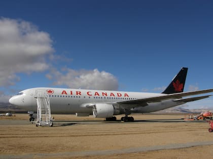 El Boeing de Air Canada está fuera de servicio y hoy descansa en un "cementerio de aviones", en el estado de California. Puede ser visitado.