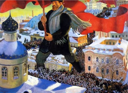 'El bolchevique', de Boris Kustodiev