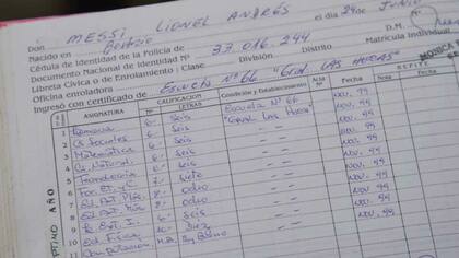 El boletín de Messi