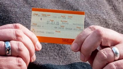 El boleto de metro de Dan del día del ataque, el 7 de julio de 2005.